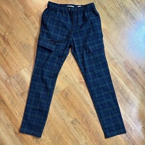 PacSun Navy Slim Plaid Pants Men’s Sz S